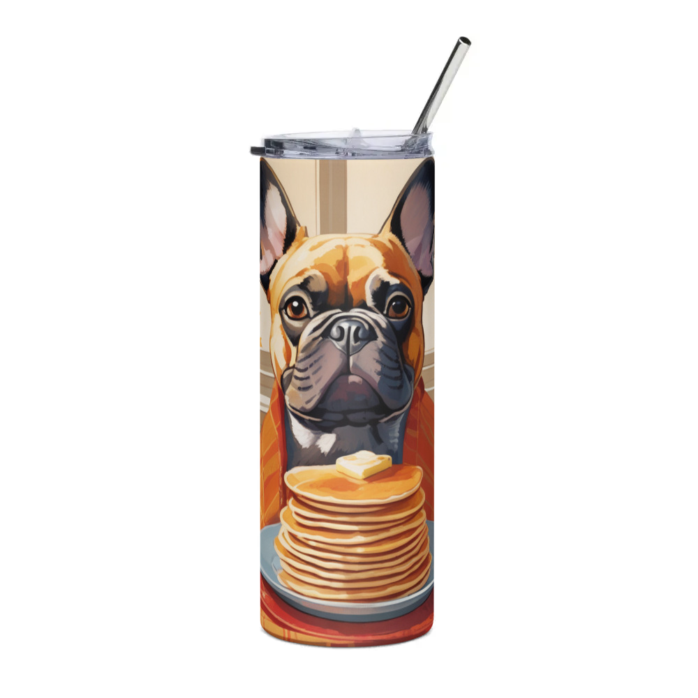 PugMug Custom Tan French Bulldog Stainless Steel Tumbler