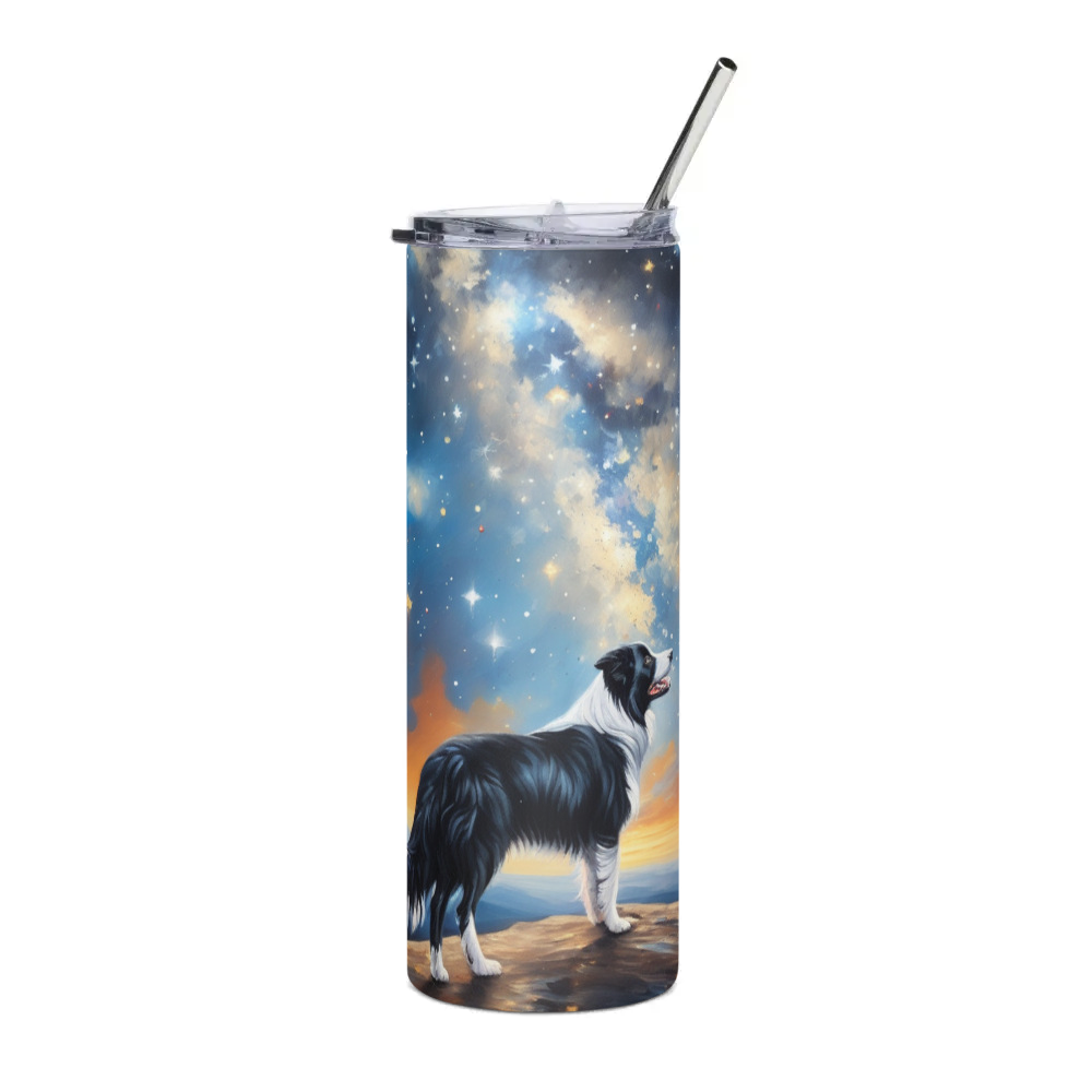 PugMug Custom Border Collie Stainless Steel Tumbler