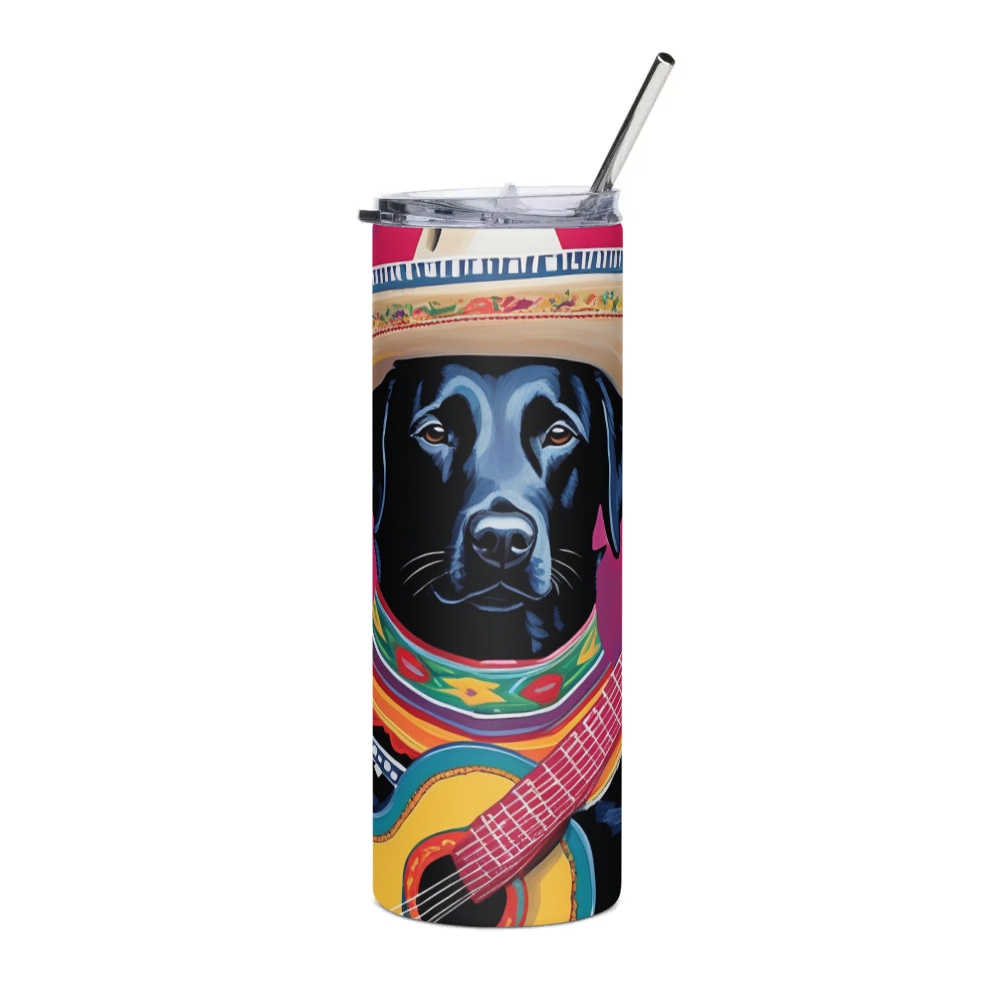 PugMug Custom Black Labrador Retriever Stainless Steel Tumbler