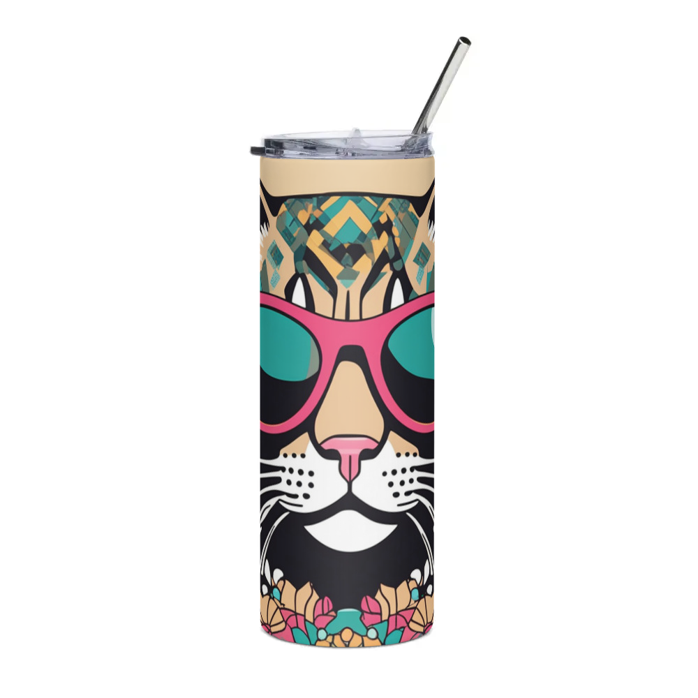 PugMug Custom Tabby Exotic Cat Stainless Steel Tumbler