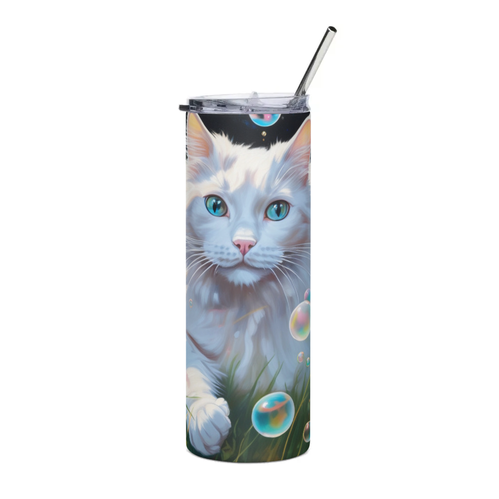 PugMug Custom White Ragdoll Cat Stainless Steel Tumbler
