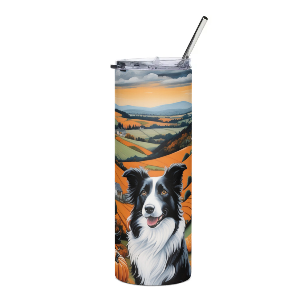 PugMug Custom Border Collie Stainless Steel Tumbler