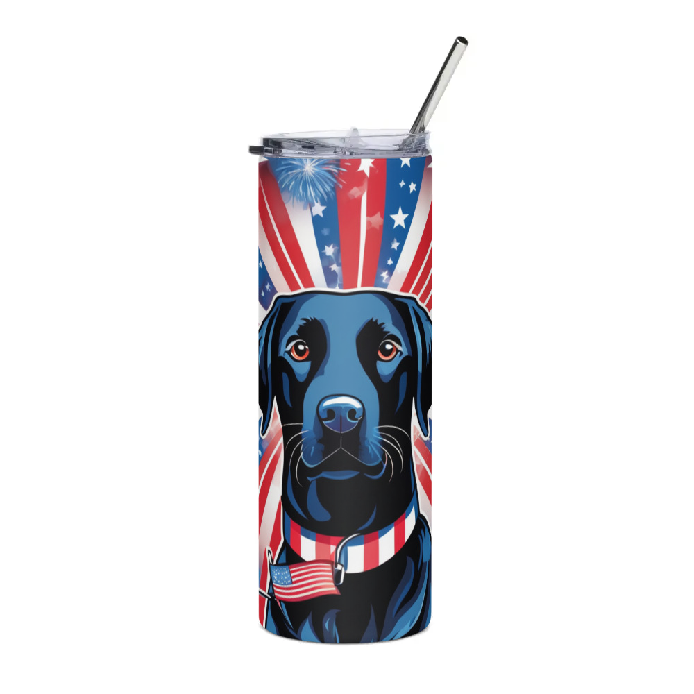 PugMug Custom Black Labrador Retriever Stainless Steel Tumbler