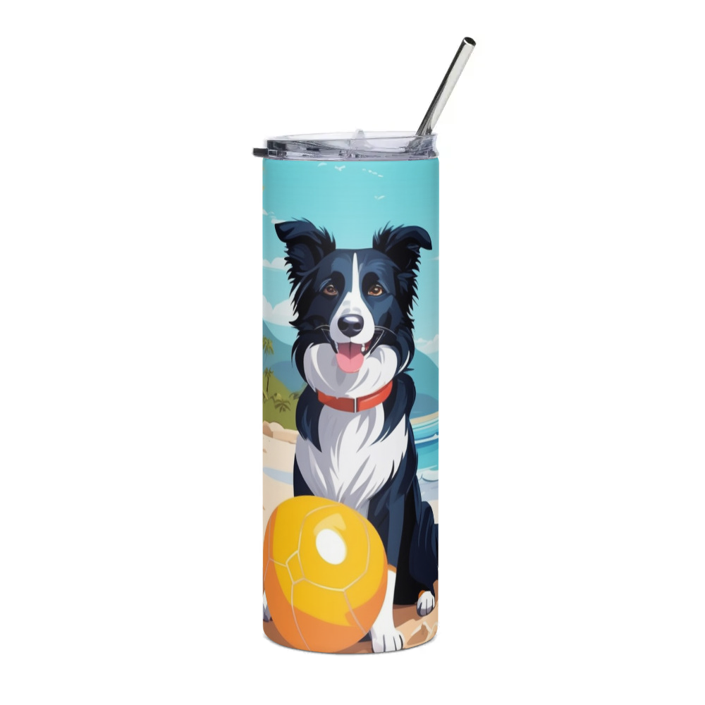 PugMug Custom Border Collie Stainless Steel Tumbler