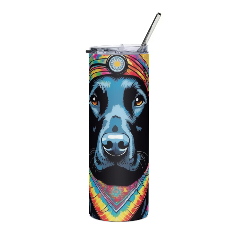 PugMug Custom Black Labrador Retriever Stainless Steel Tumbler