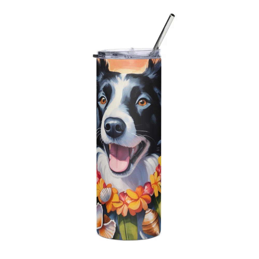 PugMug Custom Border Collie Stainless Steel Tumbler