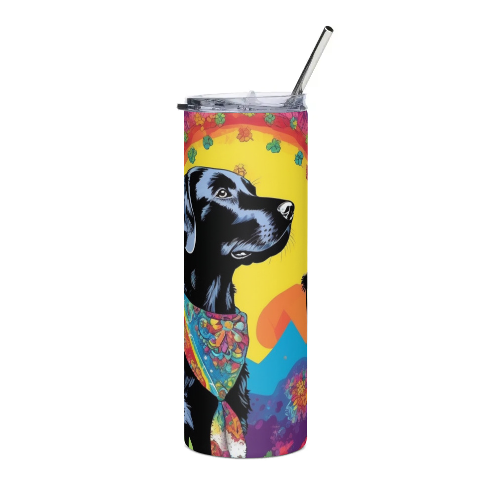 PugMug Custom Black Labrador Retriever Stainless Steel Tumbler