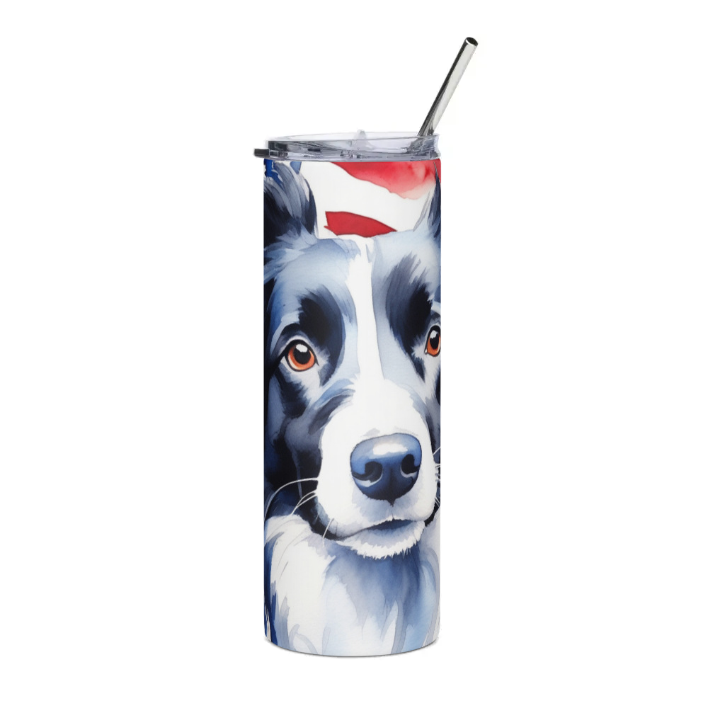 PugMug Custom Border Collie Stainless Steel Tumbler