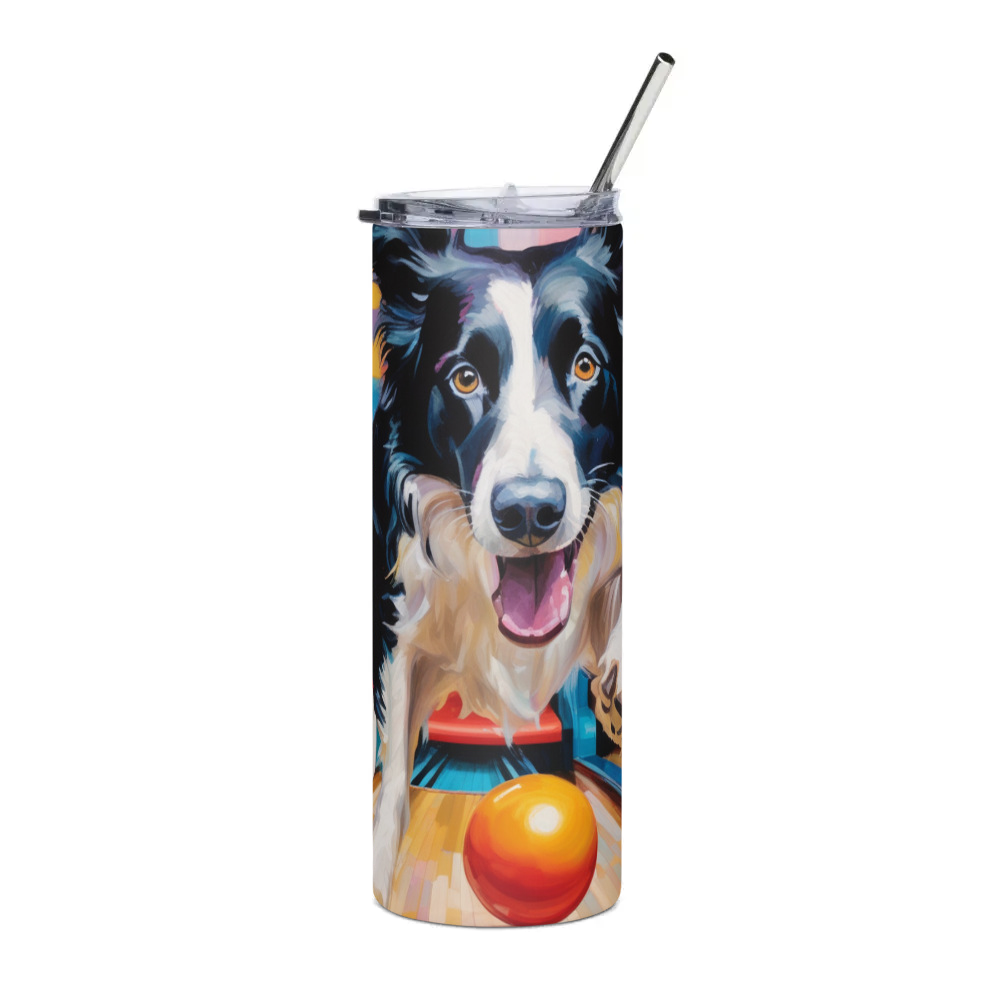 PugMug Custom Border Collie Stainless Steel Tumbler