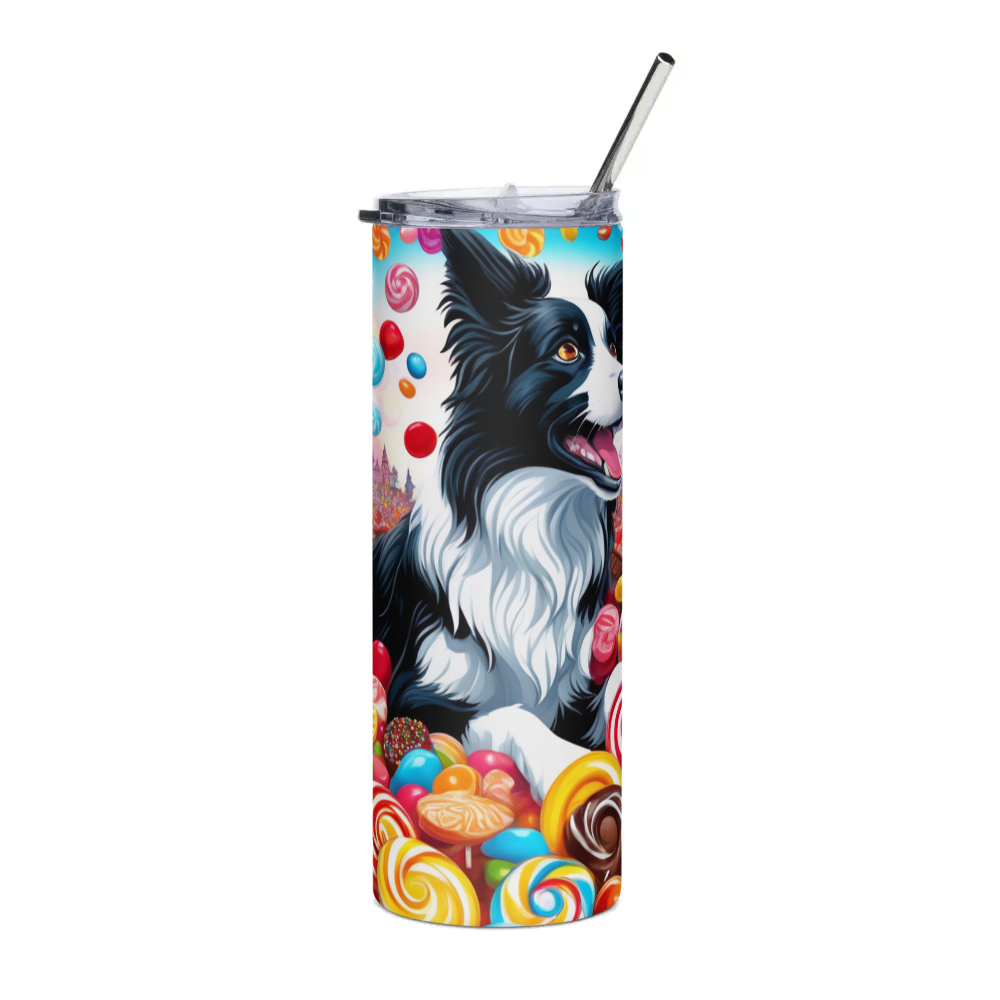 PugMug Custom Border Collie Stainless Steel Tumbler