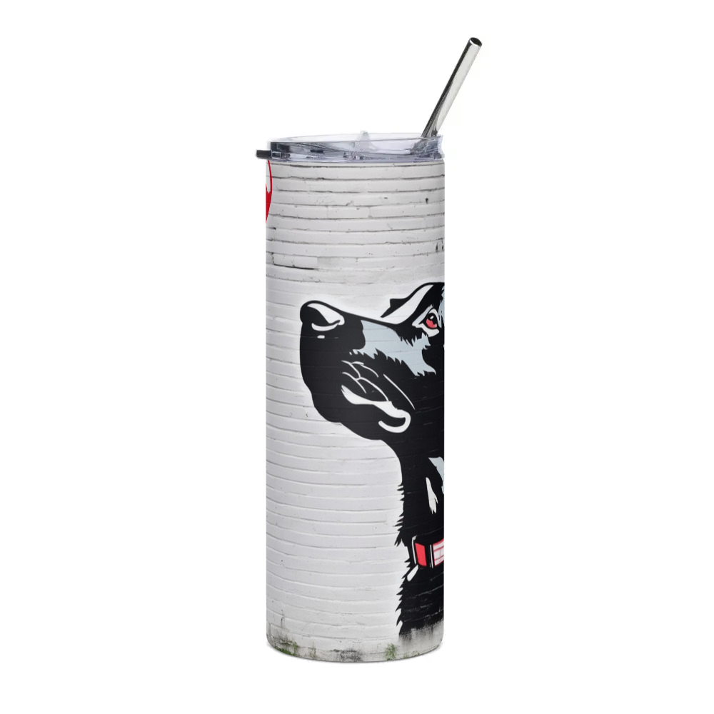 PugMug Custom Black Labrador Retriever Stainless Steel Tumbler