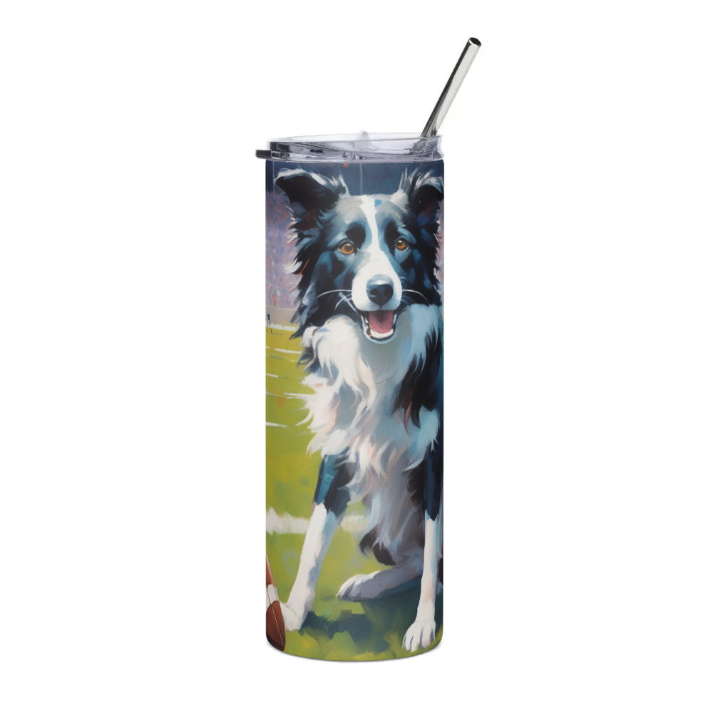 PugMug Custom Border Collie Stainless Steel Tumbler