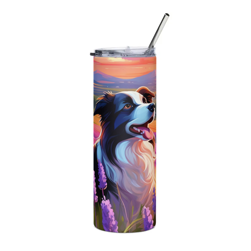 PugMug Custom Border Collie Stainless Steel Tumbler