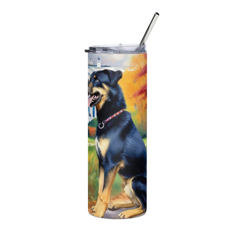 PugMug Custom Blue Stainless Steel Tumbler