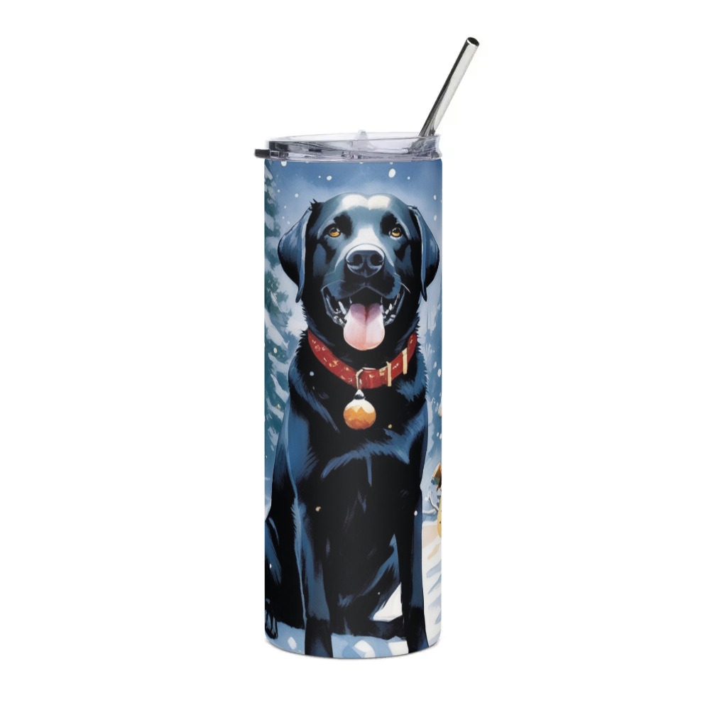 PugMug Custom Black Labrador Retriever Stainless Steel Tumbler