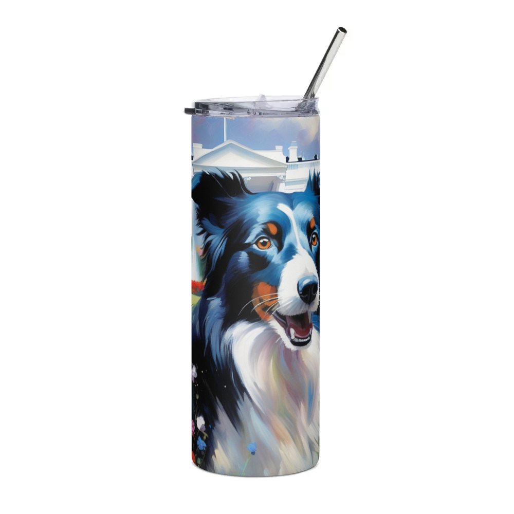 PugMug Custom Border Collie Stainless Steel Tumbler
