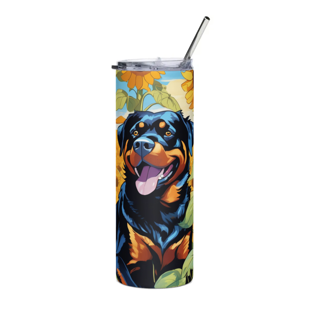PugMug Custom Rottweiler Stainless Steel Tumbler