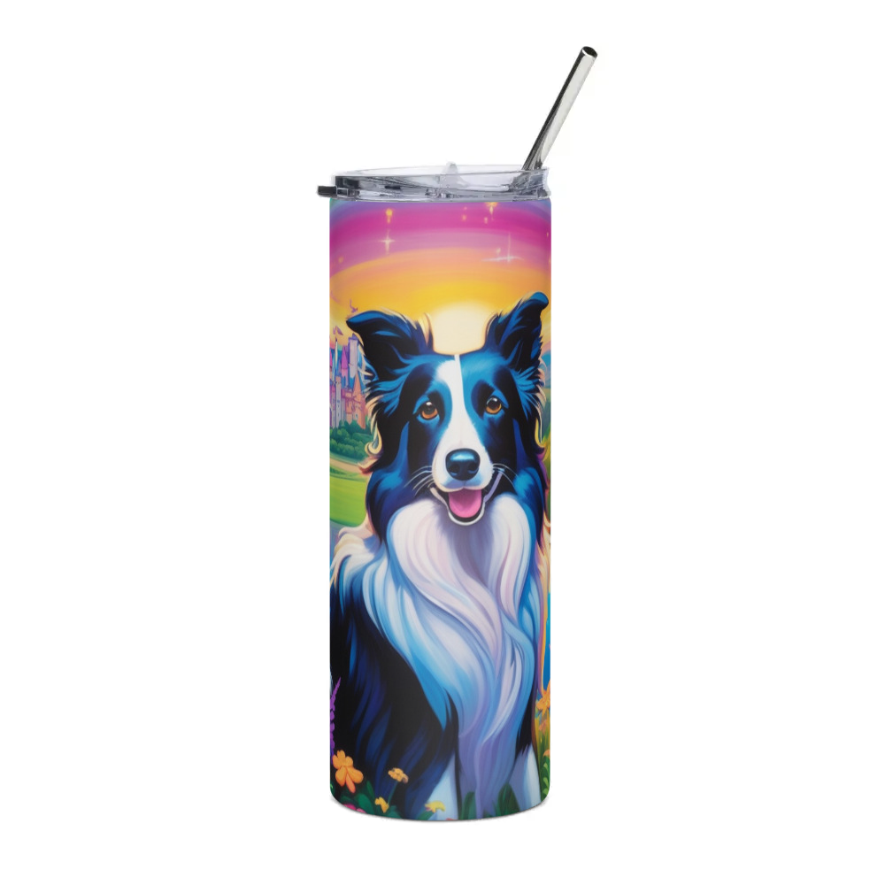 PugMug Custom Border Collie Stainless Steel Tumbler