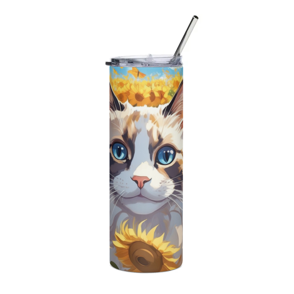 PugMug Custom Tabby Ragdoll Cat Stainless Steel Tumbler