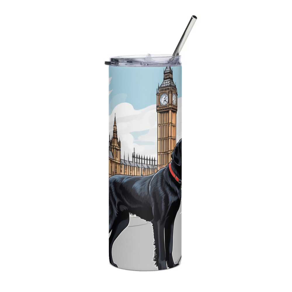 PugMug Custom Black Labrador Retriever Stainless Steel Tumbler