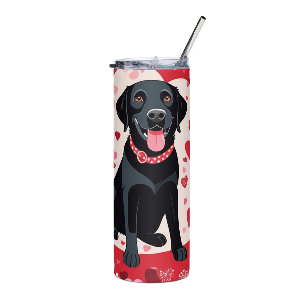 PugMug Custom Black Labrador Retriever Stainless Steel Tumbler