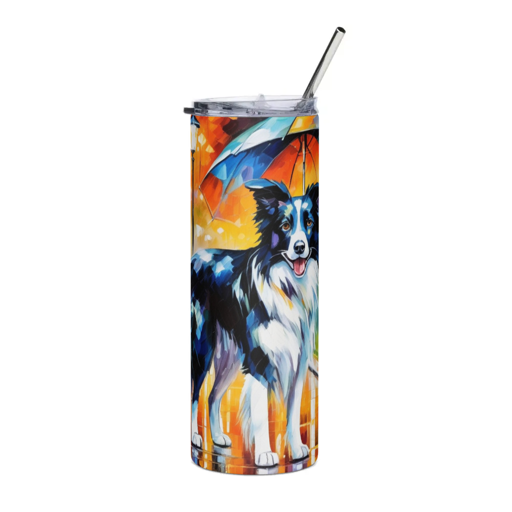 PugMug Custom Border Collie Stainless Steel Tumbler