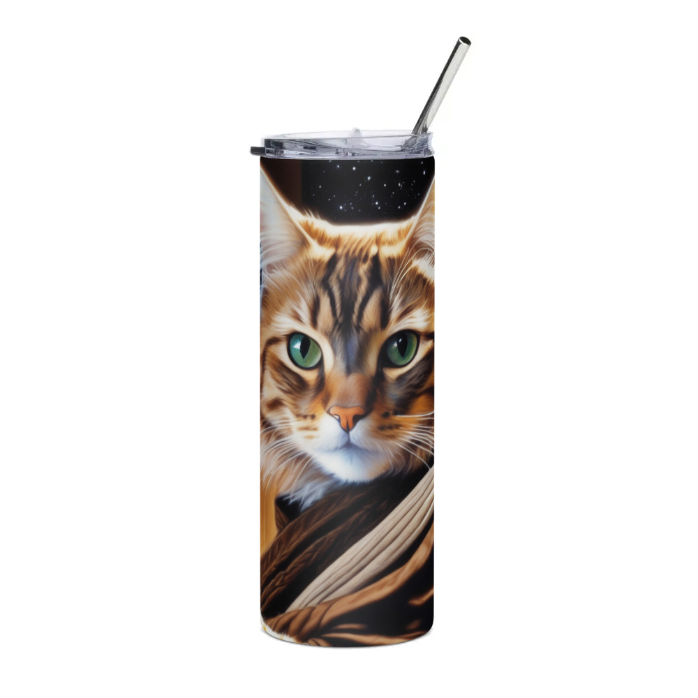 PugMug Custom Tabby Companion Cat Stainless Steel Tumbler