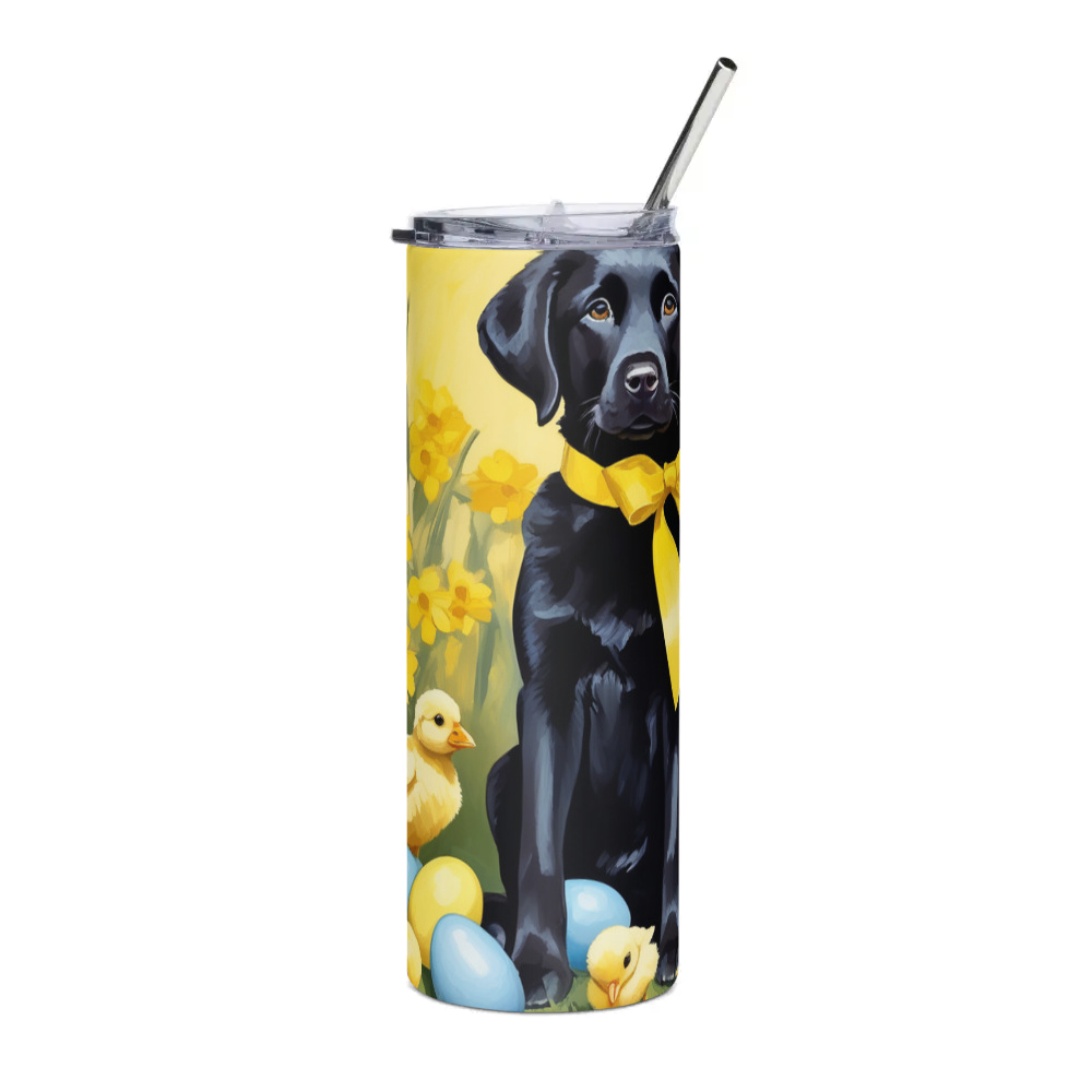 PugMug Custom Black Labrador Retriever Stainless Steel Tumbler