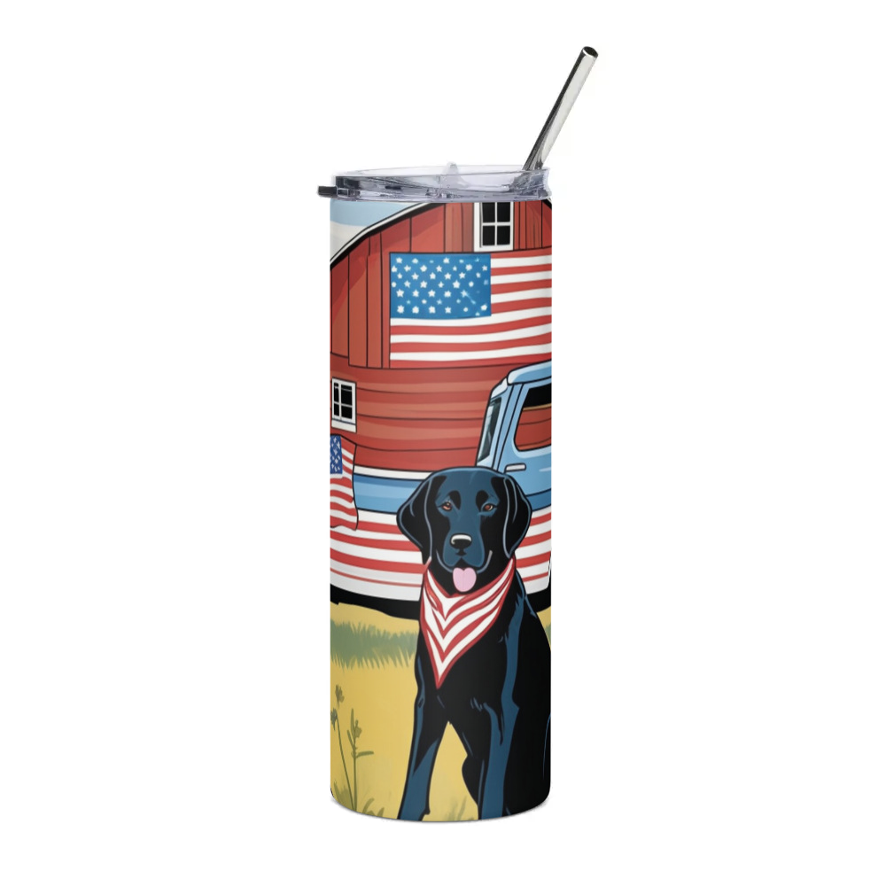 PugMug Custom Black Labrador Retriever Stainless Steel Tumbler