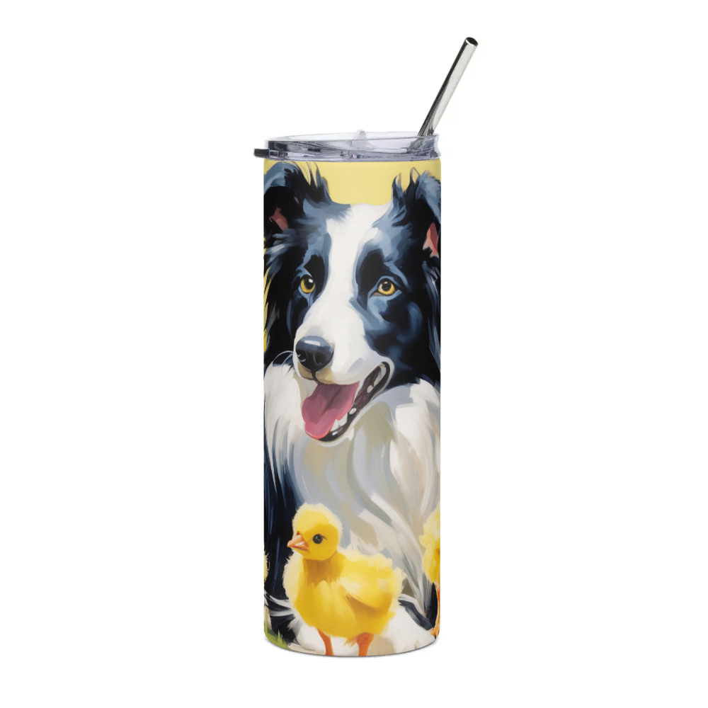 PugMug Custom Border Collie Stainless Steel Tumbler