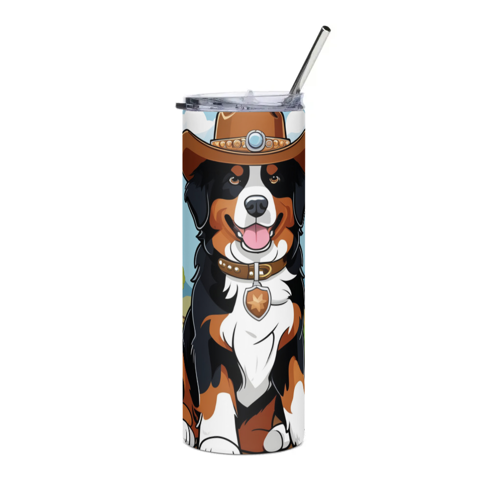 PugMug Custom Bernese Mountain Dog Stainless Steel Tumbler