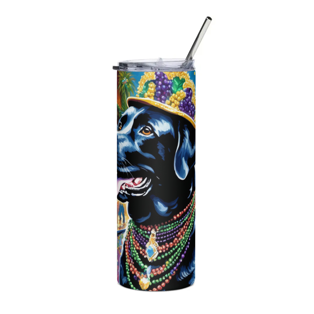 PugMug Custom Black Labrador Retriever Stainless Steel Tumbler