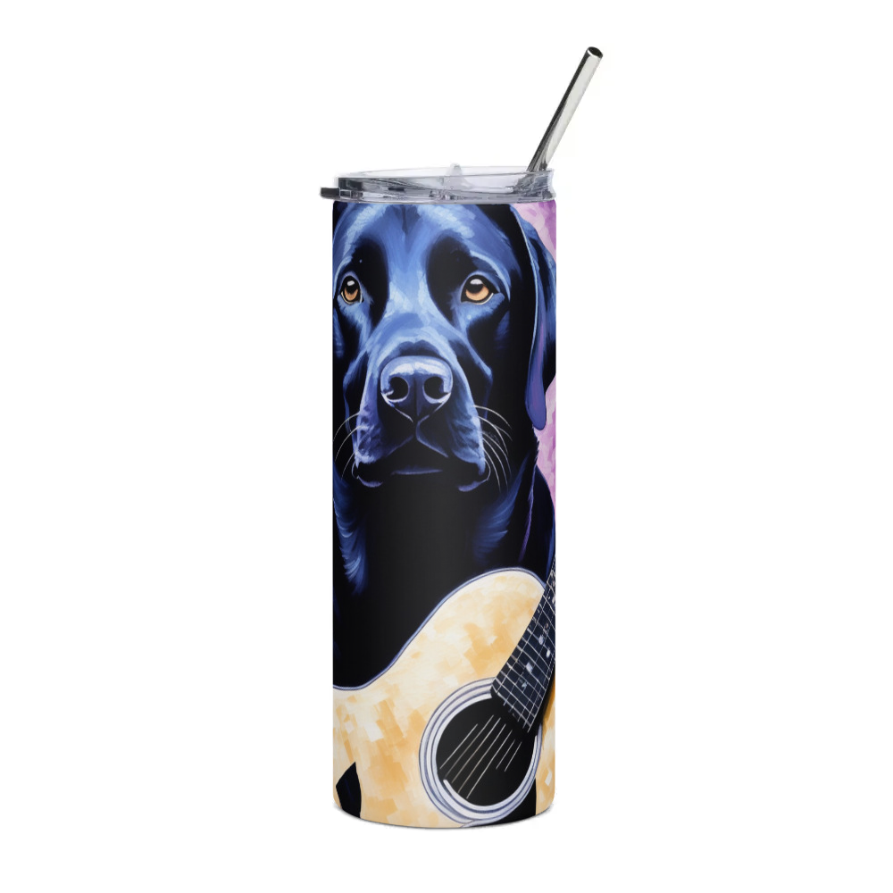 PugMug Custom Black Labrador Retriever Stainless Steel Tumbler