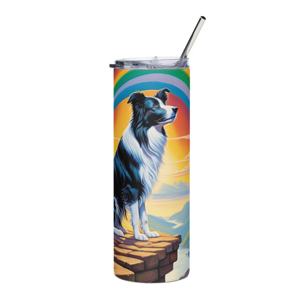 PugMug Custom Border Collie Stainless Steel Tumbler