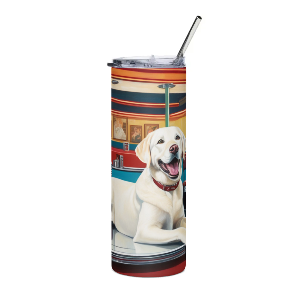 PugMug Custom White Labrador Retriever Stainless Steel Tumbler