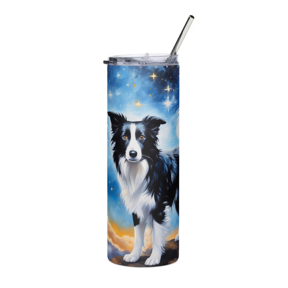 PugMug Custom Border Collie Stainless Steel Tumbler