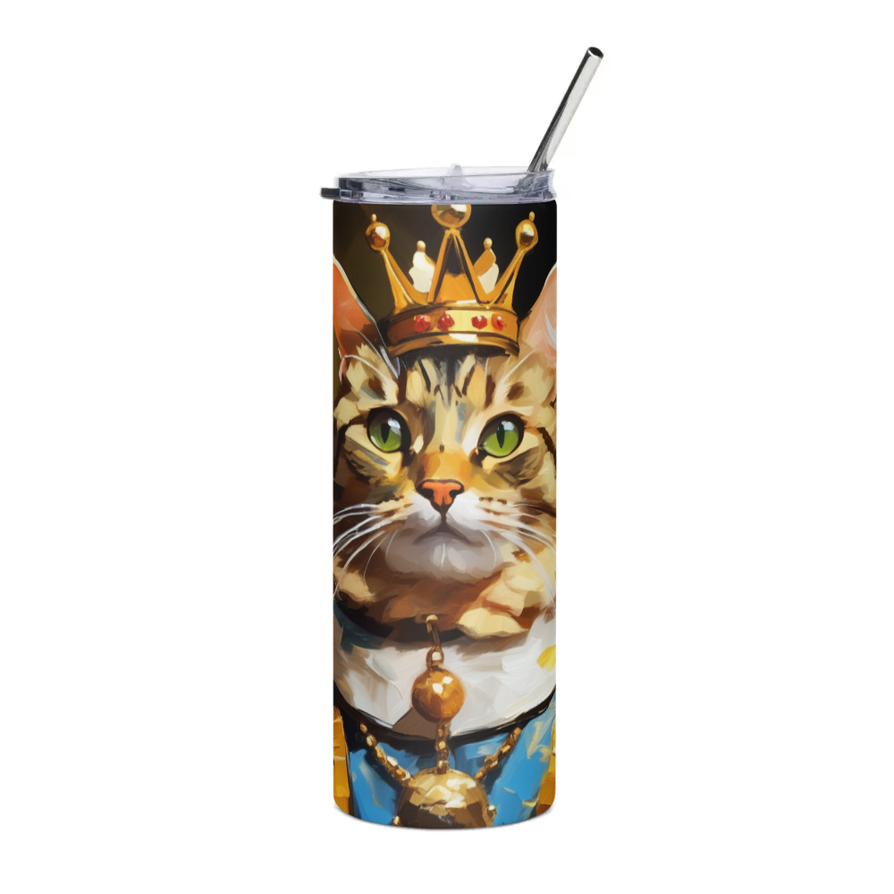 PugMug Custom Tabby Companion Cat Stainless Steel Tumbler