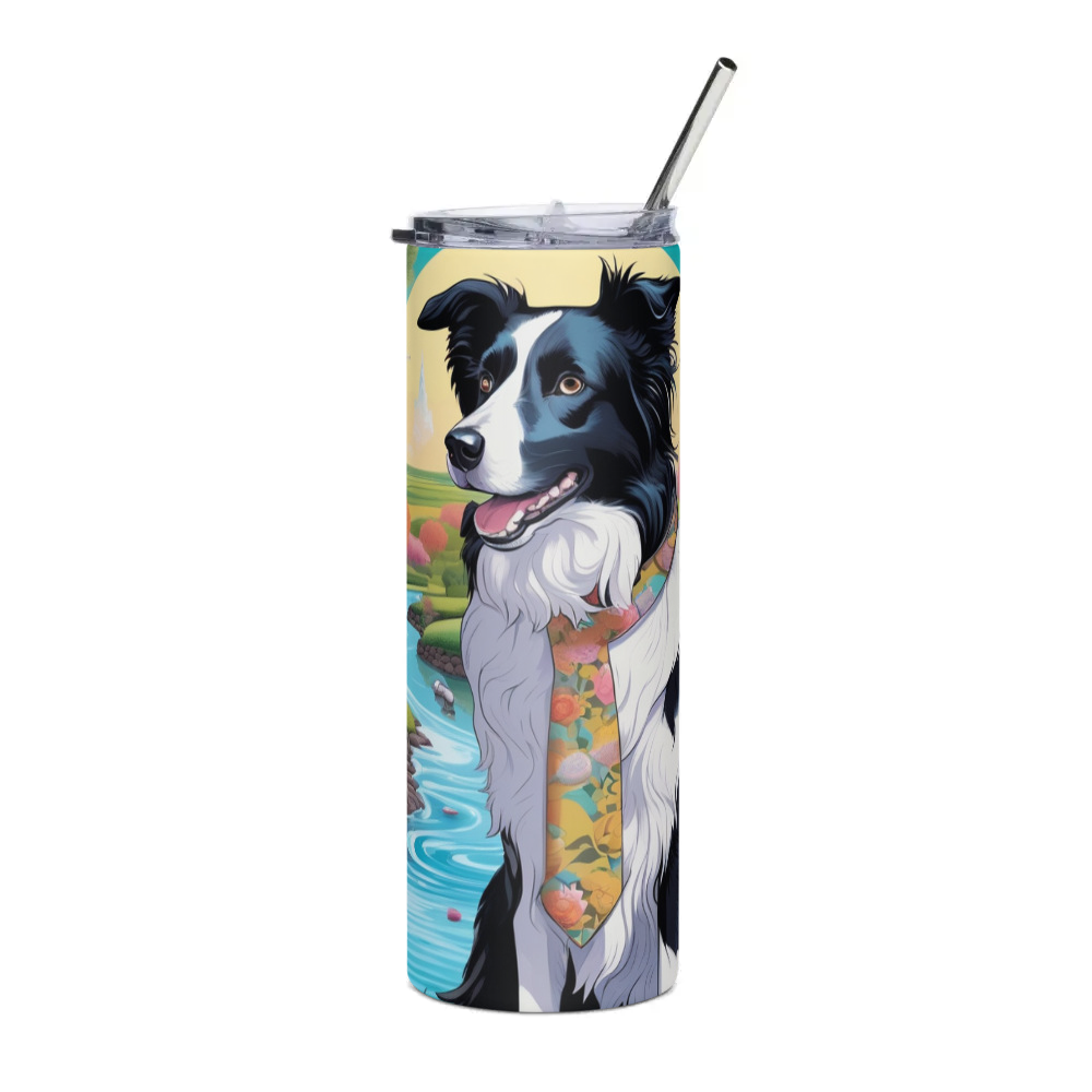PugMug Custom Border Collie Stainless Steel Tumbler