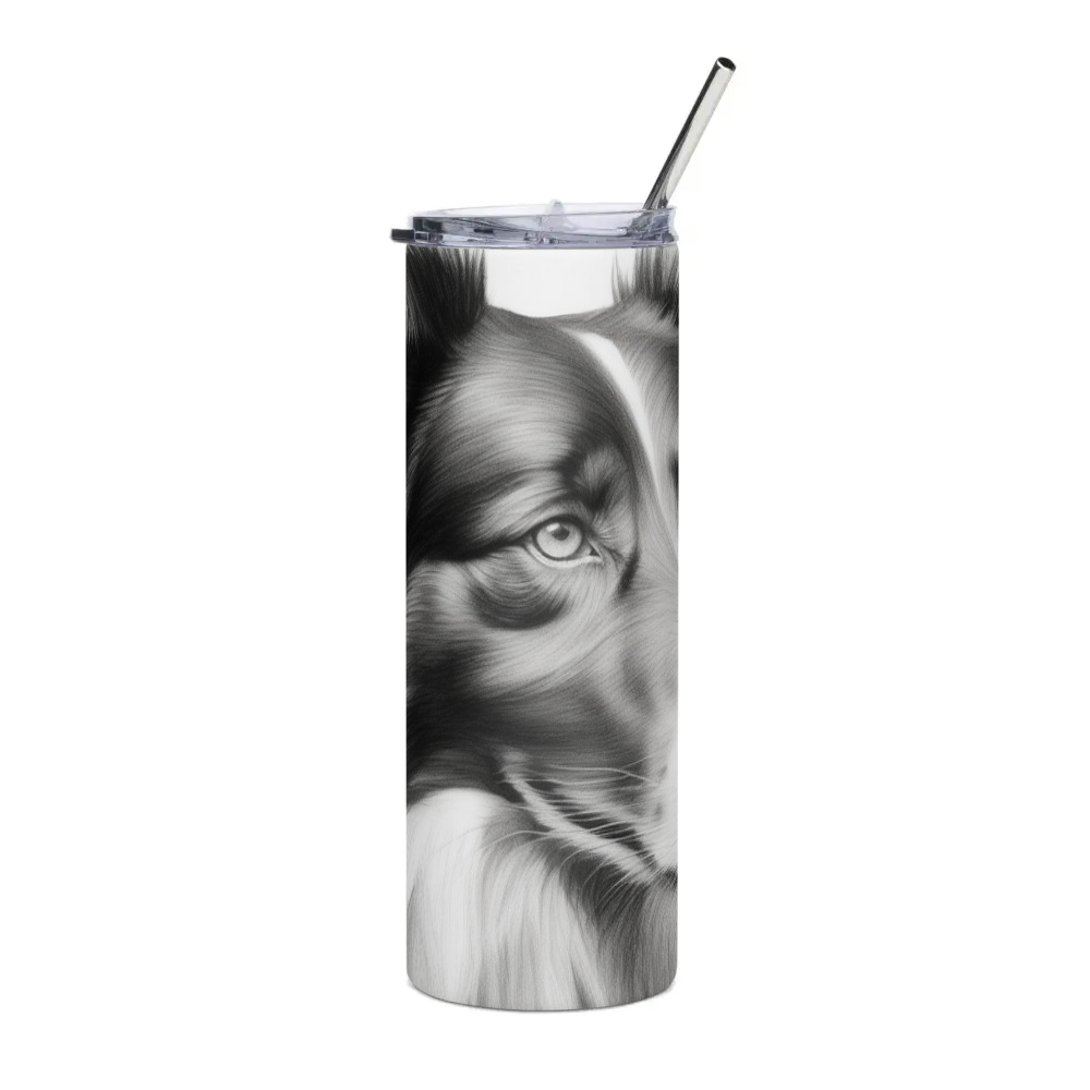 PugMug Custom Collie Stainless Steel Tumbler