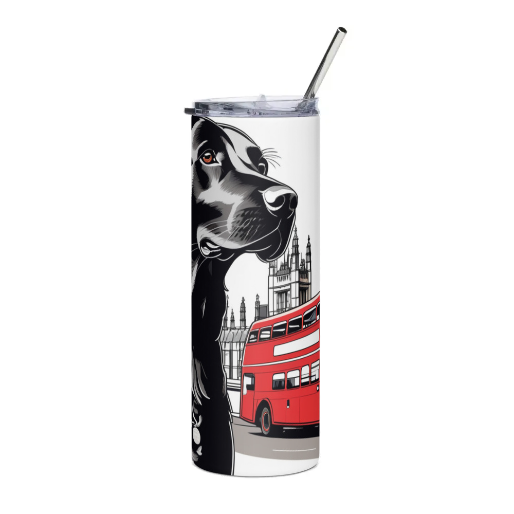PugMug Custom Black Labrador Retriever Stainless Steel Tumbler