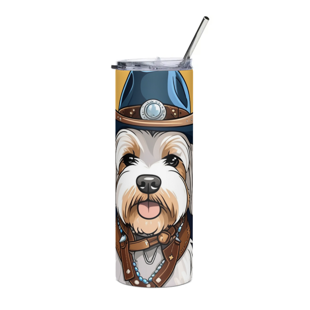 PugMug Custom White Havanese Dog Stainless Steel Tumbler