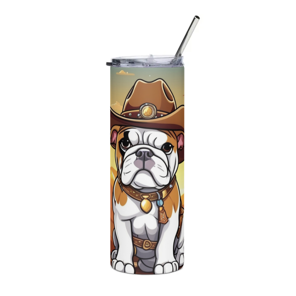 PugMug Custom Bulldog Stainless Steel Tumbler