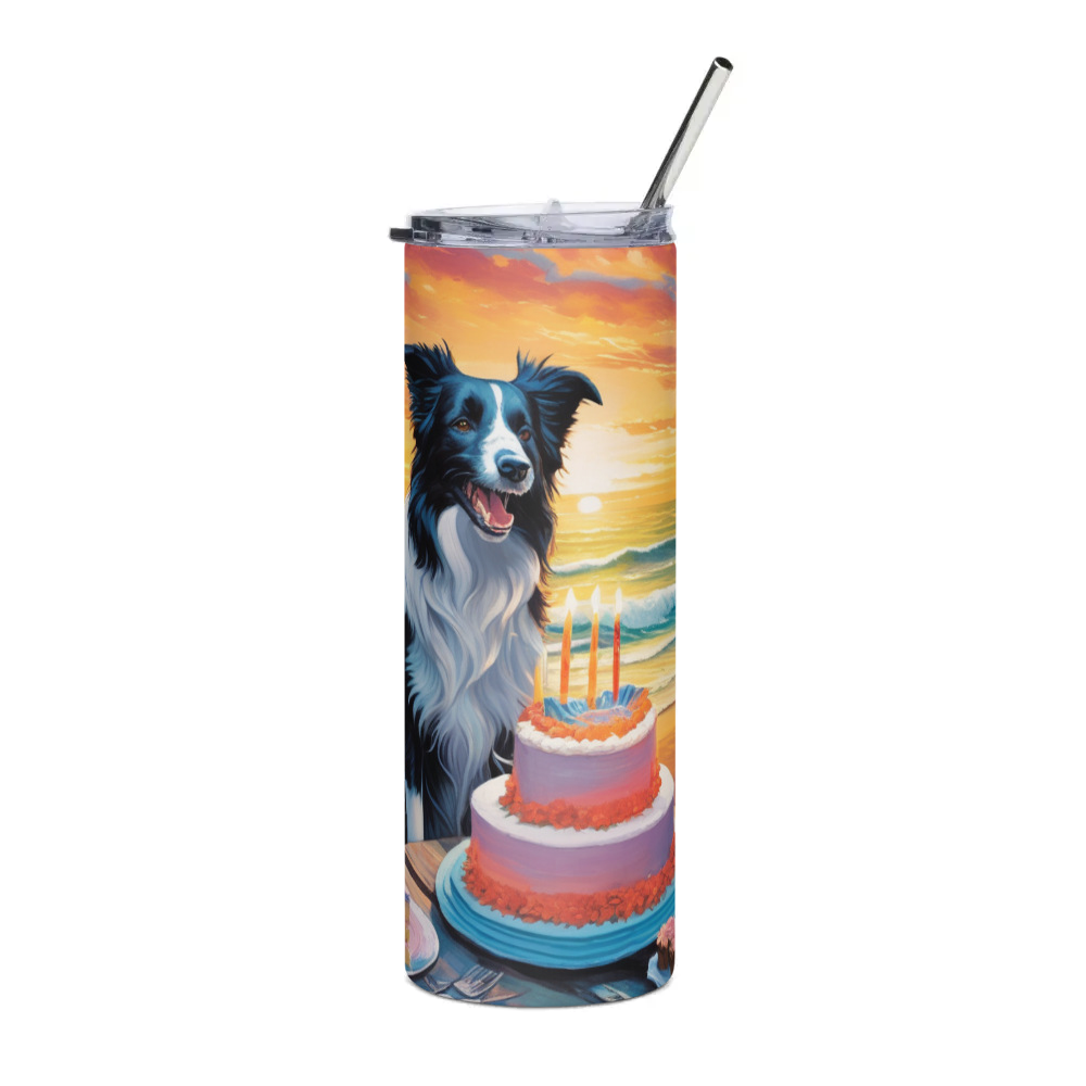 PugMug Custom Border Collie Stainless Steel Tumbler