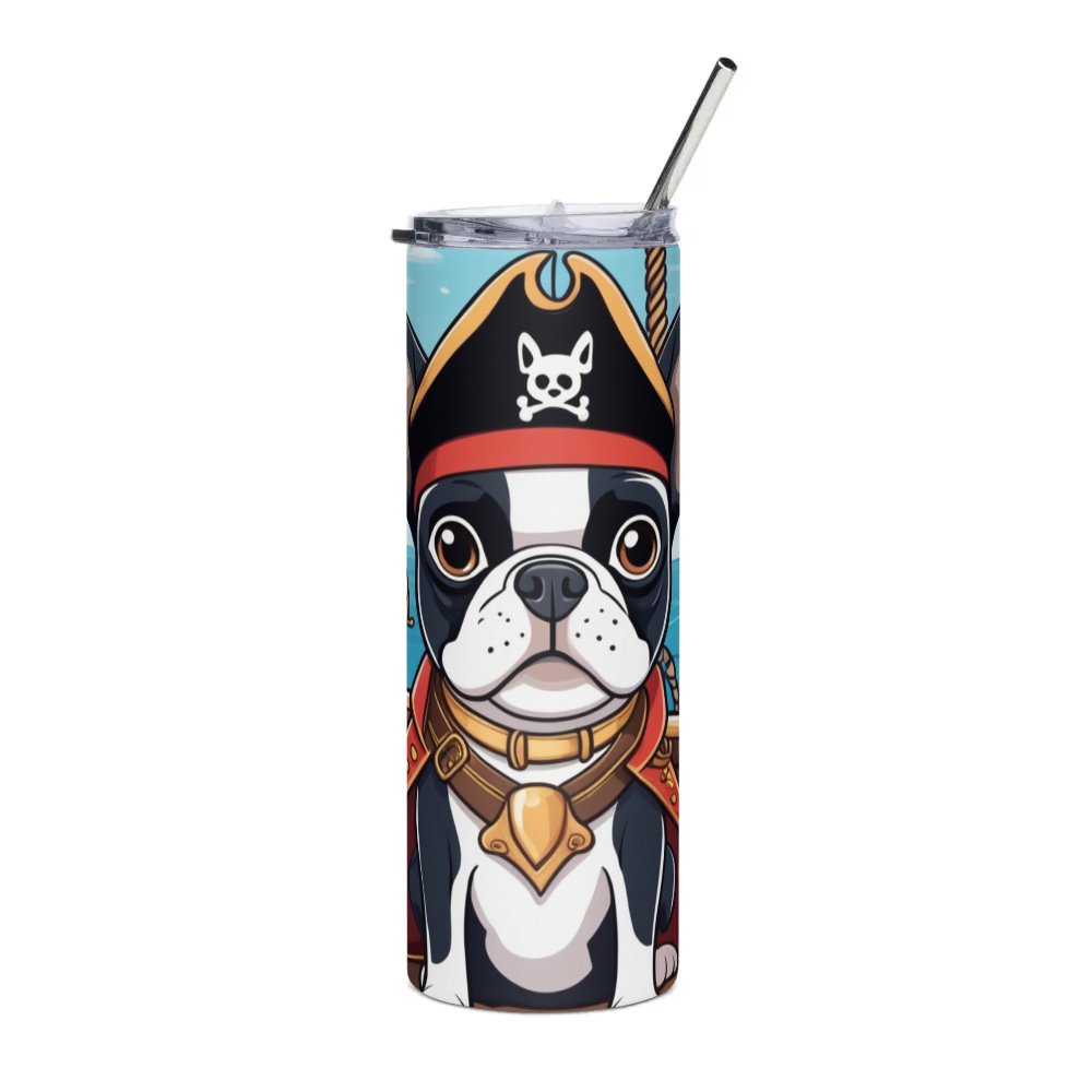 PugMug Custom Boston Terrier Stainless Steel Tumbler