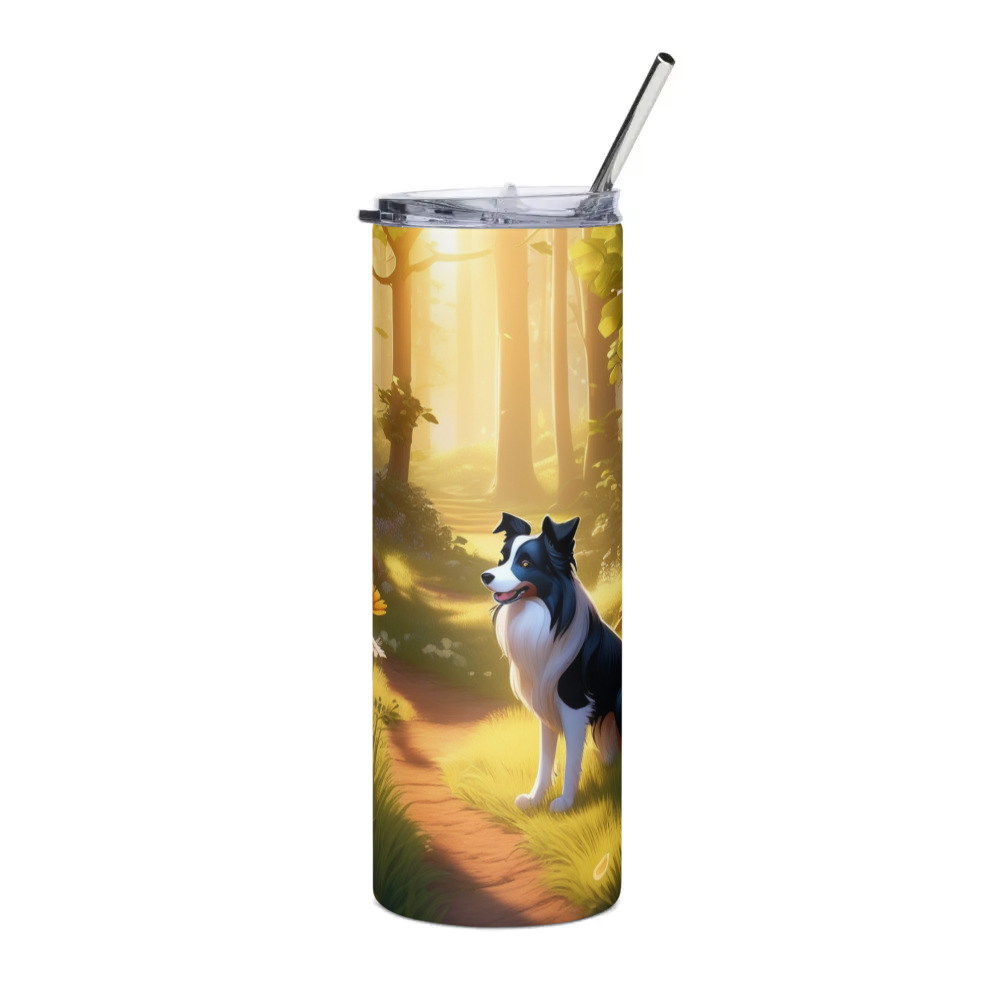 PugMug Custom Border Collie Stainless Steel Tumbler