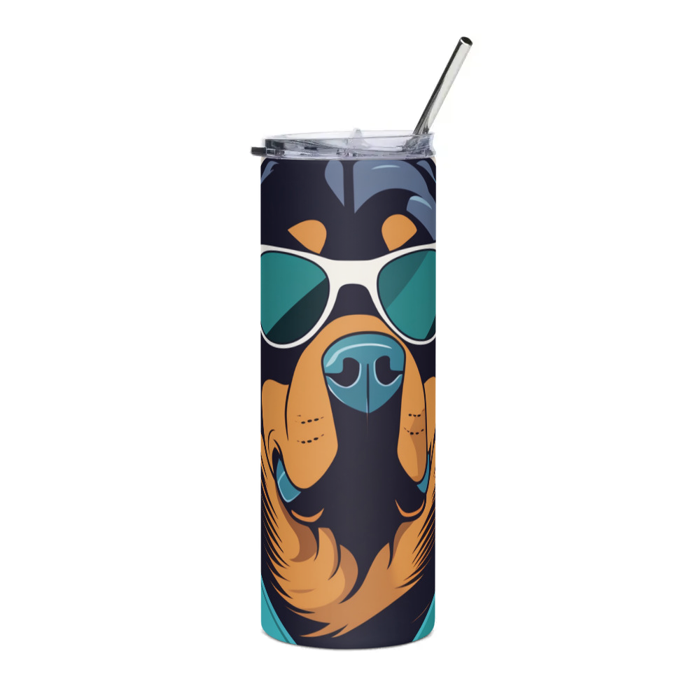 PugMug Custom Rottweiler Stainless Steel Tumbler