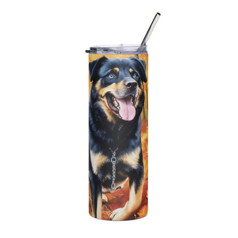 PugMug Custom Blue Stainless Steel Tumbler