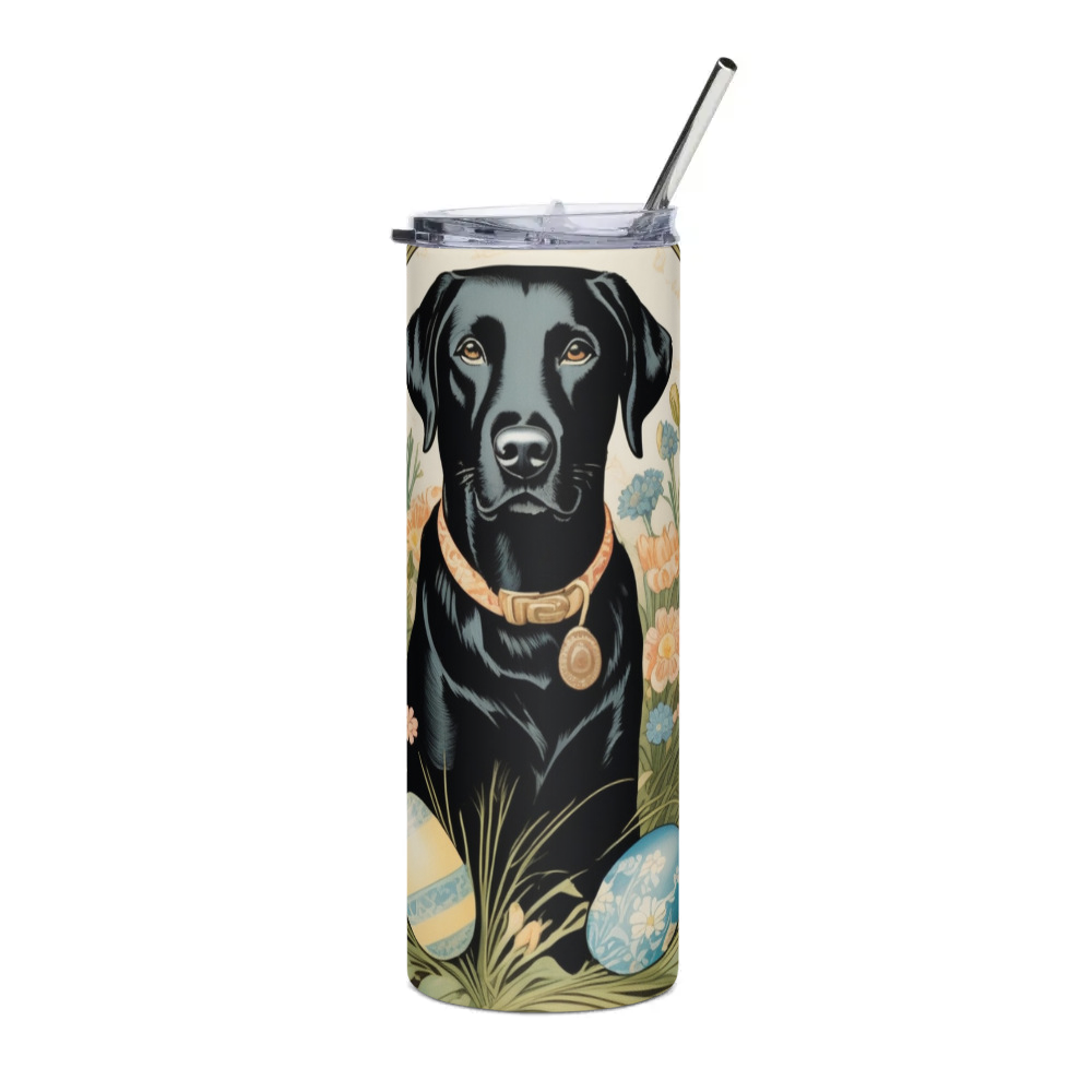 PugMug Custom Black Labrador Retriever Stainless Steel Tumbler