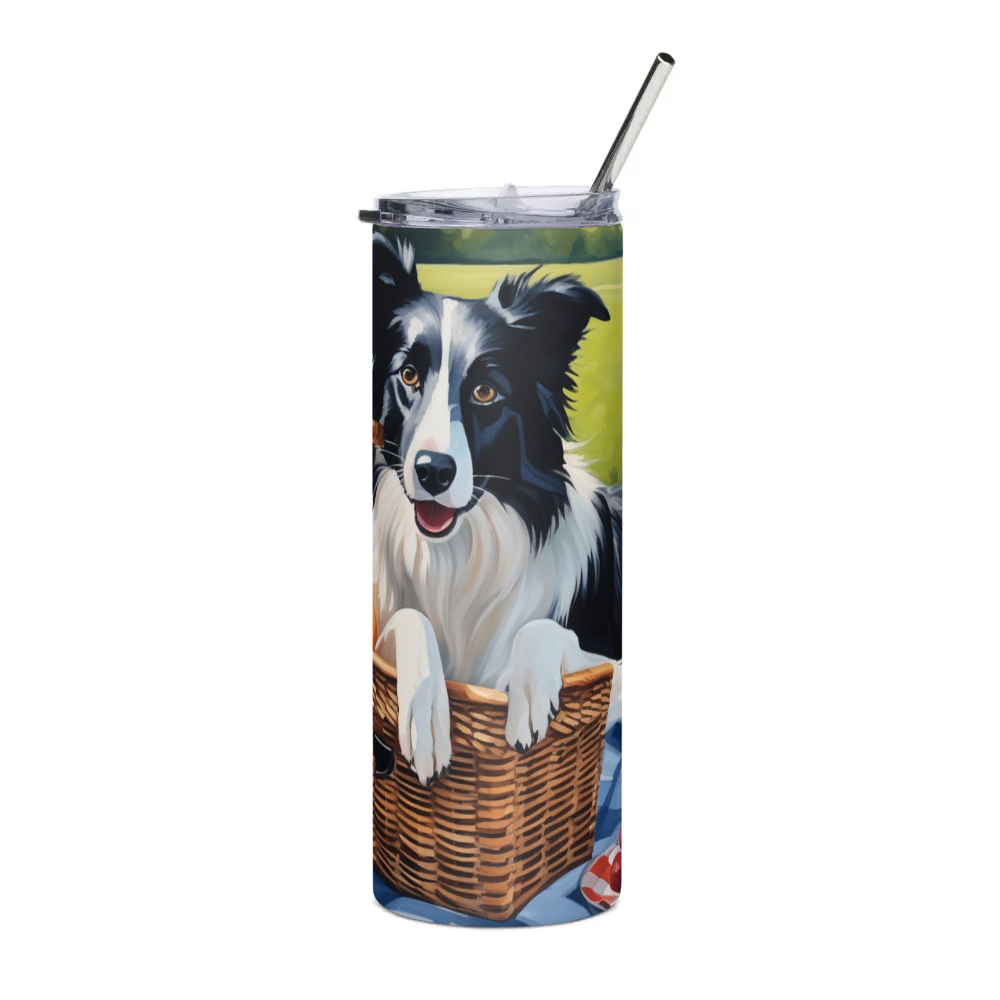 PugMug Custom Border Collie Stainless Steel Tumbler