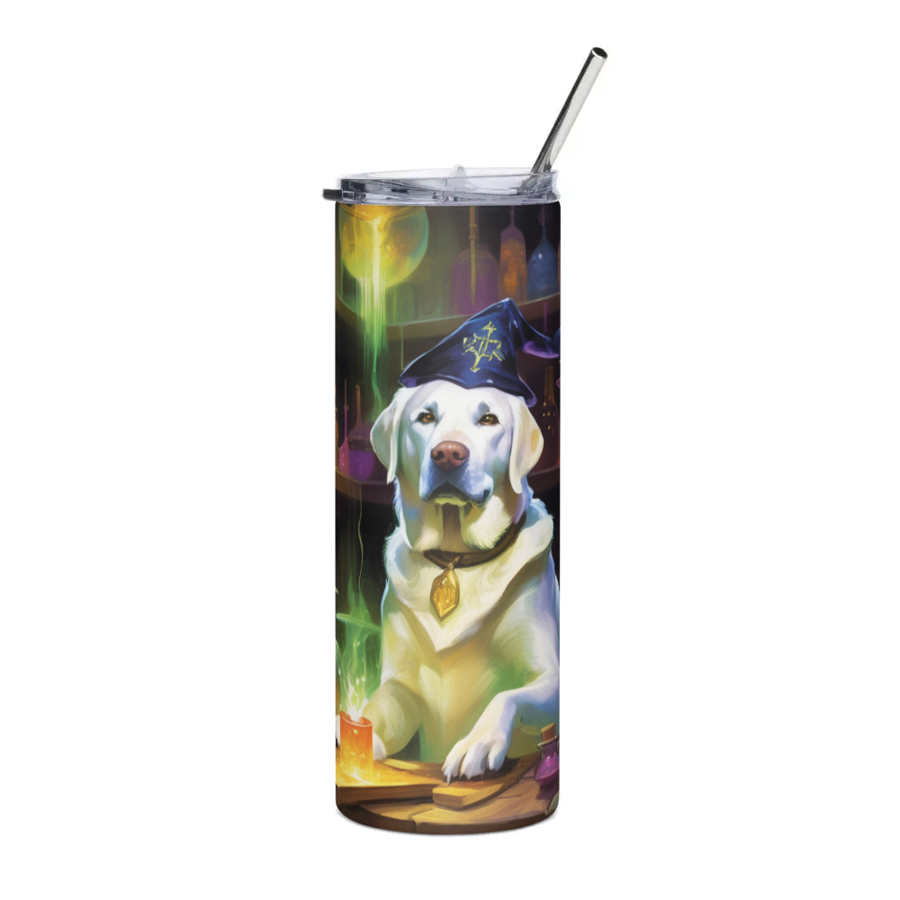 PugMug Custom White Labrador Retriever Stainless Steel Tumbler